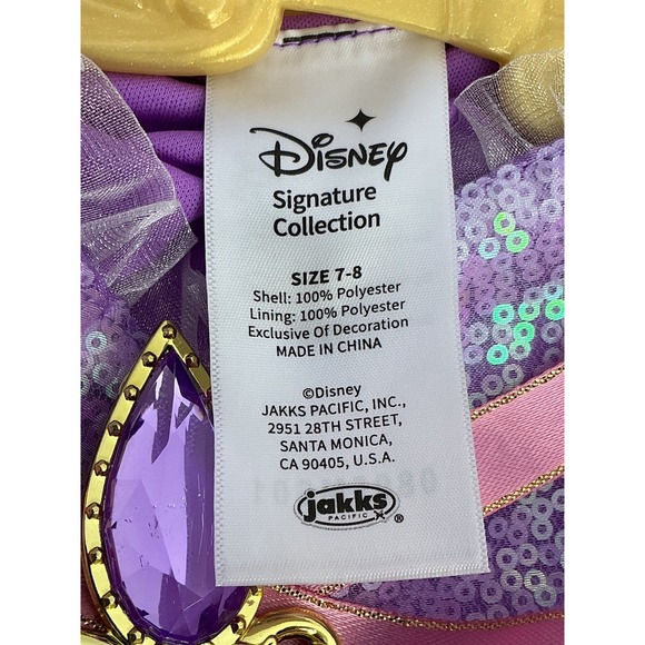 Disney Signature Collection Princess Rapunzel Dress Girls Costume Sz 7/8 - Picture 6 of 10